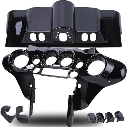 Black Inner Outer Fairing & Switch Cap Kit For Harley Electra Street Glide 96-13