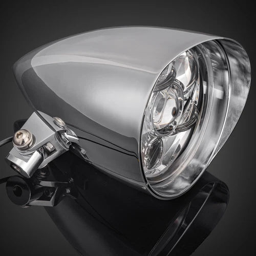 Motorcycle Big Bullet LED 5.75" Headlight For Harley Chopper Bobber Dyna Softail