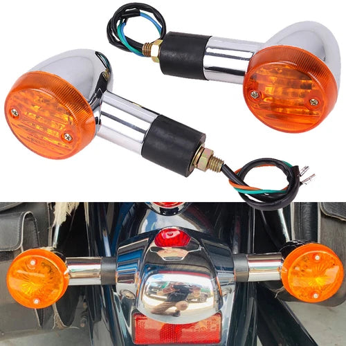 For Kawasaki Vulcan VN 1500 1600 1700 2000 800 900 4PCS Turn Signal Lights Amber