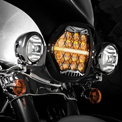 Upgrade 7" LED White DRL Headlight for Harley Street Glide 2013-25 W/Hi-Low Beam