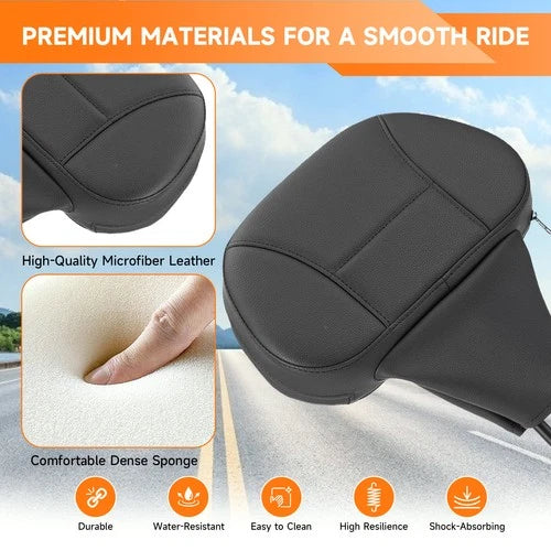 Plug-In Driver Rider Backrest Pad For Harley Touring Road Street Glide 1988-2008