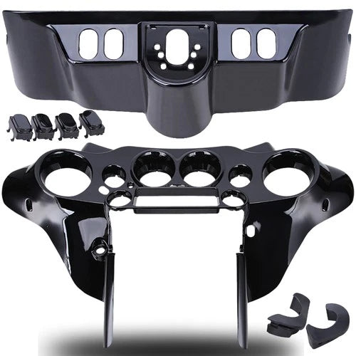 Black Inner Outer Fairing & Switch Cap Kit For Harley Electra Street Glide 96-13