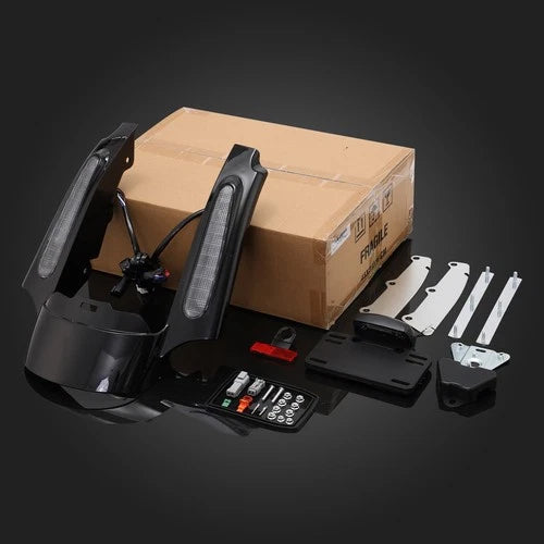 Rear Fender Fascia Set W/ Led light Fit For Harley Touring Electra Glide 2009-13