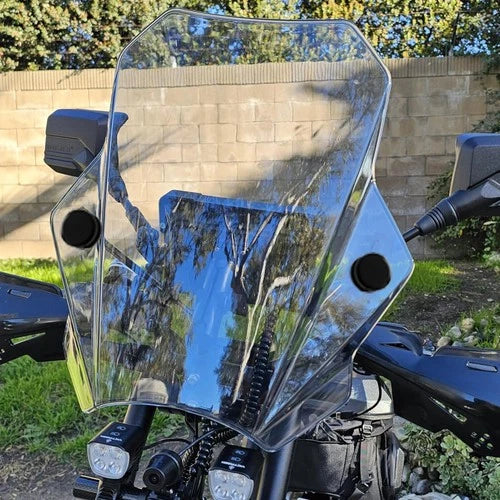 15.5" x 15.35" Clear Universal Motorcycle Windshield Fit For 7/8'' 1'' Handlebar