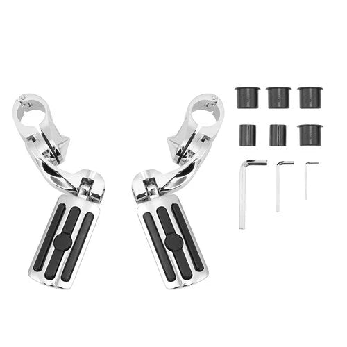 1.25" 1-1/4" Chrome Highway Foot Pegs Footpeg For Harley Road King Street Glide