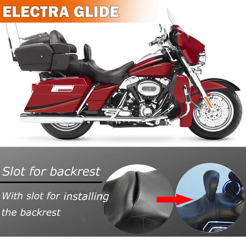 Driver N Passenger Seat 2-Up For Harley Touring Electra Glide Classic 1997-2007
