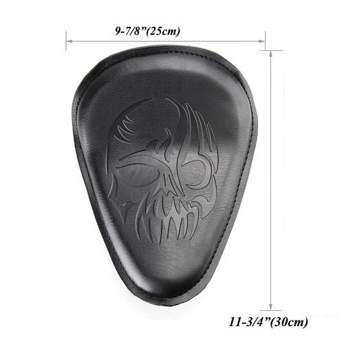Black Skull Motorcycle Spring Bracket Solo Driver Seat For Harley Chopper Bobber