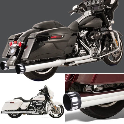 For Harley Touring 4" Megaphone Slip-On Mufflers Exhaust Pipe Tip Dresser Bagger