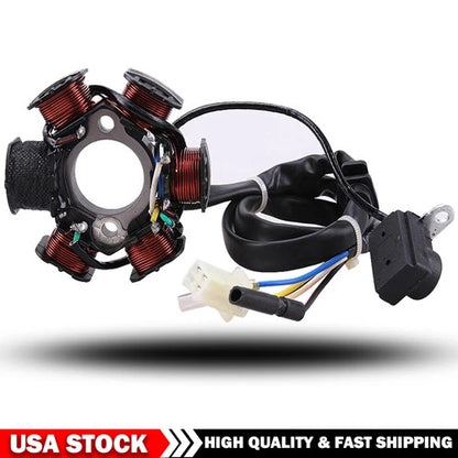 6 POLES STATOR MAGNETO Coil FOR GY6 125CC 150CC SCOOTER ATV GO KART MOPED