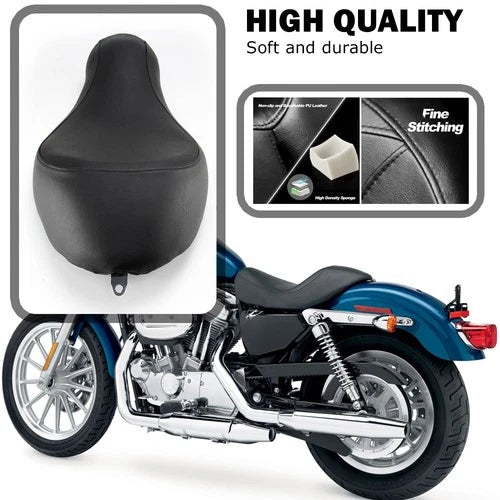 Driver & Rider Solo Seat For Harley Sportster Custom XL 1200 883 72 48 2004-2015