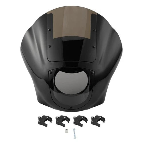 Quarter Headlight Fairing 49mm Clamps Fit For Harley Dyna Super Glide 2006-2017