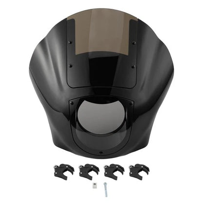 Quarter Headlight Fairing 49mm Clamps Fit For Harley Dyna Super Glide 2006-2017