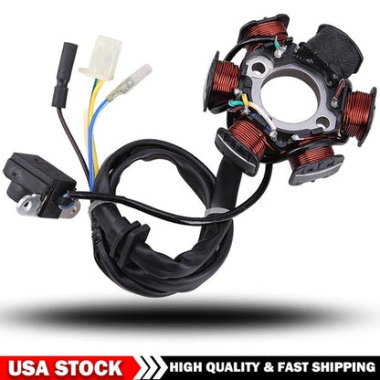 6 POLES STATOR MAGNETO Coil FOR GY6 125CC 150CC SCOOTER ATV GO KART MOPED