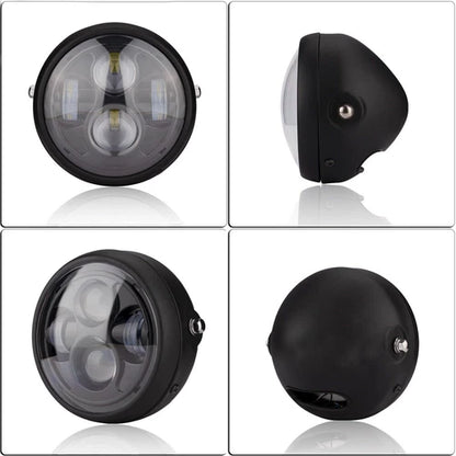 Motorcycle 6.5" LED Headlight For Harley Sportster Dyna Chopper Bobber Cafe Race