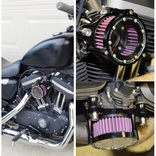 Air Cleaner Intake Filter System Kit For Harley Sportster XL 883 XL 1200 1988-25