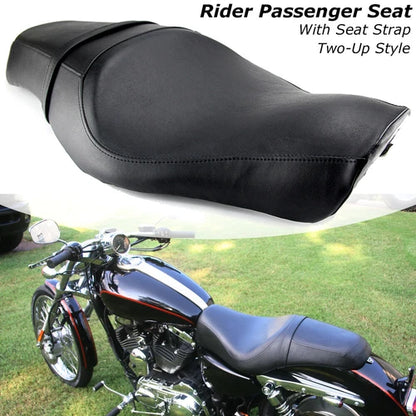 Motorcycle Driver Passenger Two Up Seat for Harley Sportster Iron XL 883 1200 48