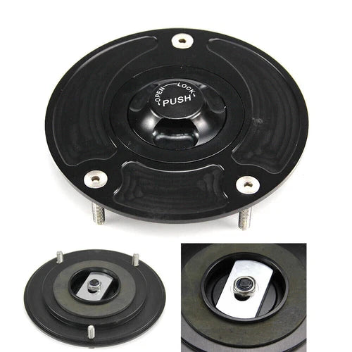 Fuel Tank Cap Motorcycle Keyless Gas For Suzuki GSXR1000 600 750 GSF650F Gladius