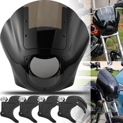 Quarter Headlight Fairing 49mm Clamps Fit For Harley Dyna Super Glide 2006-2017