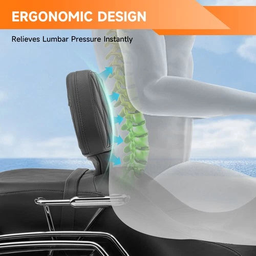 Driver Rider Backrest Adjustable Pad For Harley Touring Street Road Glide 09-25