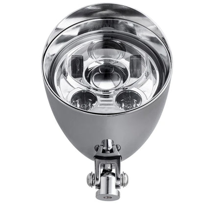 Motorcycle Big Bullet LED 5.75" Headlight For Harley Chopper Bobber Dyna Softail