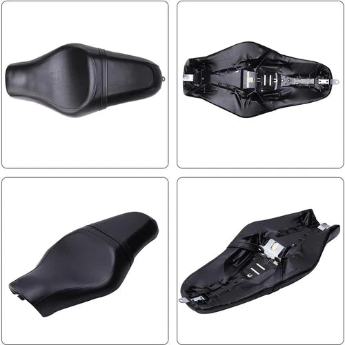 Black Driver Passenger Seat Two Up For Harley Sportster 883 1200 XL1200T Iron 48
