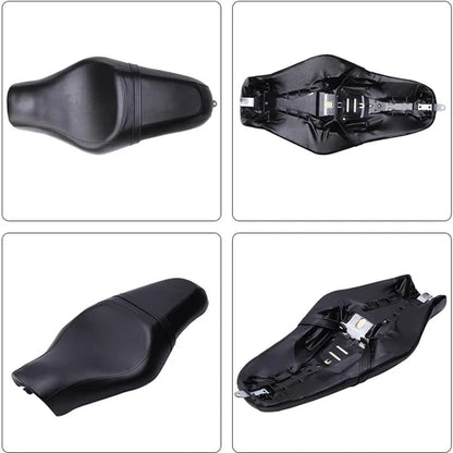 Black Driver Passenger Seat Two Up For Harley Sportster 883 1200 XL1200T Iron 48