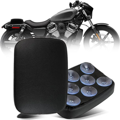 Rear Pillion Passenger Pad Seat 8 Suctions Cups For Harley Bobber Chopper Custom