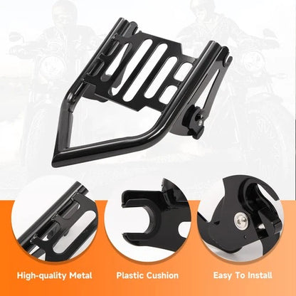 Black Two 2-Up Luggage Rack For Harley Electra Street Glide Road King 2009-2025