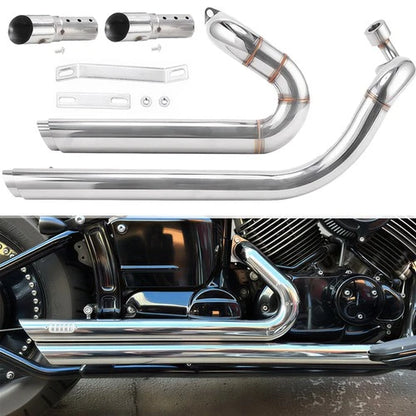 Shortshots Staggered Exhaust Pipes For Yamaha V star 650 400 XVS650 Dragstar 650