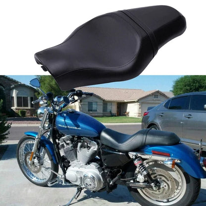 Black Motorcycle Two Up Driver Passenger Seat For Harley Sportster Iron 1200 883