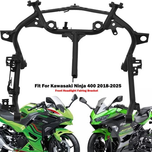 Front Headlight Assembly & Stay Fairing Bracket For Kawasaki Ninja 400 2018-2025