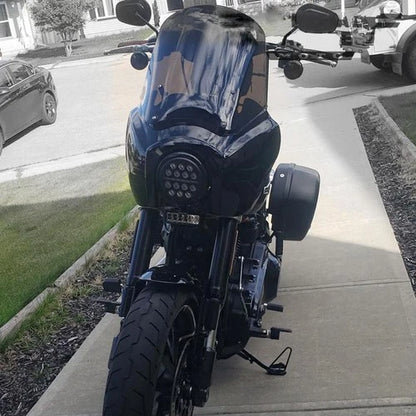 Front Fairing 15'' Windshield Windscreen For Harley Dyna Low Rider Fat Bob FXDL