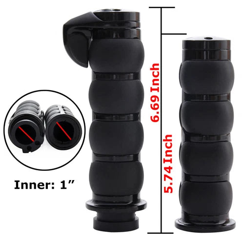 1" Motorcycle Hand Grips w/Throttle For Honda VTX1800R VTX1800 VTX1300R