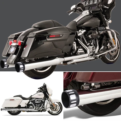 4" Megaphone Mufflers Exhaust Pipe For DNA Harley Road King Street Electra Glide