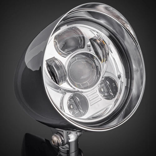 5.75" LED Bullet Headlight Assembly For Harley Sportster Softail Bobber Chopper