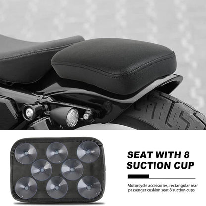 Rear Pillion Passenger Pad Seat 8 Suctions Cups For Harley Bobber Chopper Custom