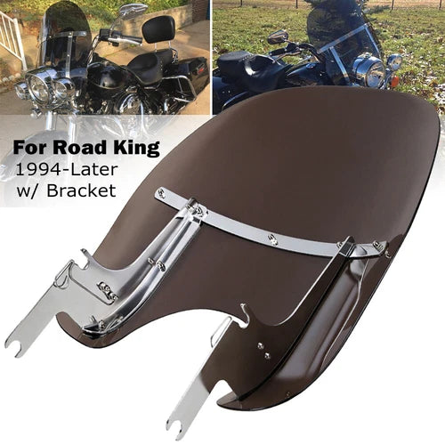 Detachable Smoke Windshield Windscreen For Harley Touring Road King FLHR 1994-Up