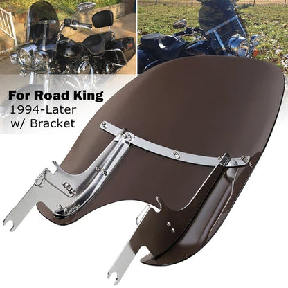 Detachable Smoke Windshield Windscreen For Harley Touring Road King FLHR 1994-Up