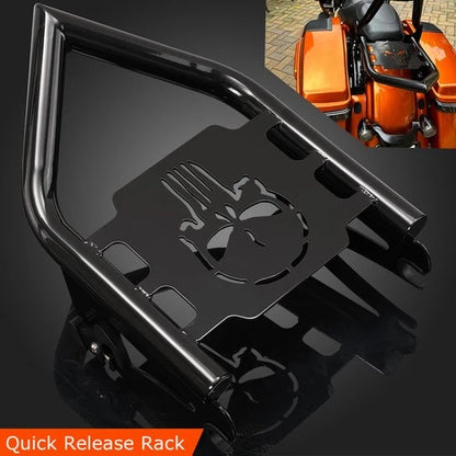 Detachable Two-Up Luggage Rack Fit For Harley Touring Road Street Glide 09-2025