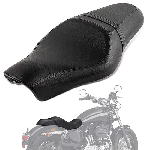 Black Driver Passenger Seat Two Up For Harley Sportster 883 1200 XL1200T Iron 48