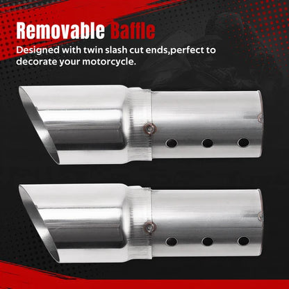 For Yamaha V star 650 XVS650 Dragstar 400 650 Shortshots Staggered Exhaust Pipes