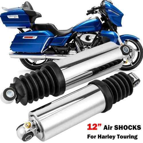 2X Rear Air Suspension Shocks Pair For Harley Road King Street Electra Glide CVO