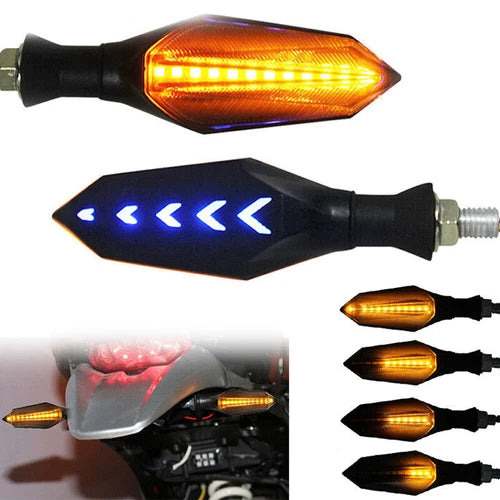 4 Pack Motorcycle Turn Signals Blinker Light Amber Universal For Suzuki Kawasaki