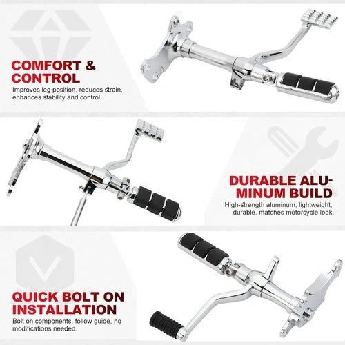 Forward Controls Foot Pegs Lever Linkages For Harley 91-03 Sportster XL 1200 883