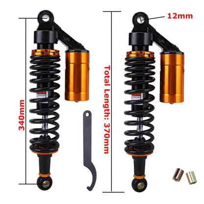13.5" 340mm Motorcycle Rear Air Shocks Absorbers Suspensions For Harley Touring