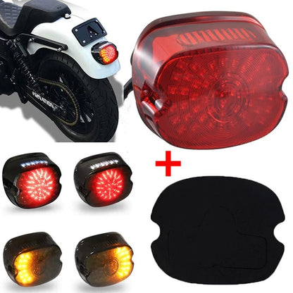 Red Lens LED Rear Brake Turn Tail Light For Harley Dyna Road King Electra Glide