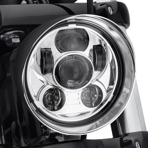 Chrome 5.75" LED Bullet Headlight For Harley Sportster XL Softail Chopper Bobber