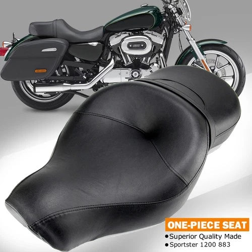 Driver & Passenger Two-Up Seat For Harley Sportster XL 883 1200 Iron 48 2004-UP