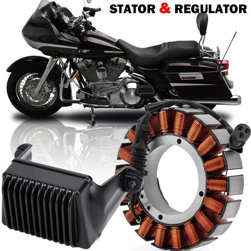 Magneto Stator Coil & Voltage Rectifier For Harley Electra Road King Glide 06-08