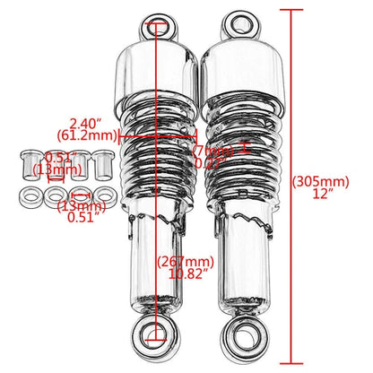 10.5'' Rear Absorbers Shocks For Harley Sportster XL 883 1200 Iron 48 72 Custom